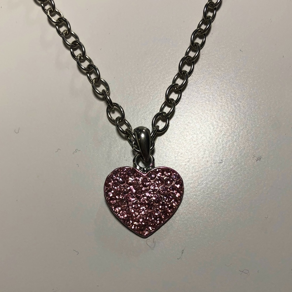 pink heart necklace